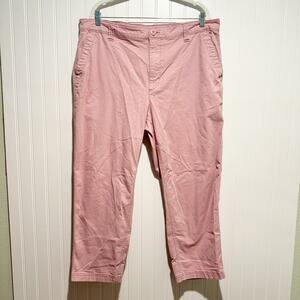 Old Navy OG Chino Pants High Waisted Pull On Pink Size XL